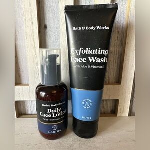 Bath & Body Works Men’s Essentials Exfoliating Face Wash & Daily Face Lotion x2